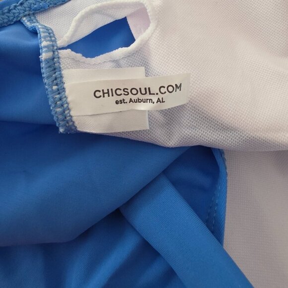 Chicsoul Blue Tankini Bathing Suit Top Never Worn. Size 1XL - Picture 4 of 8